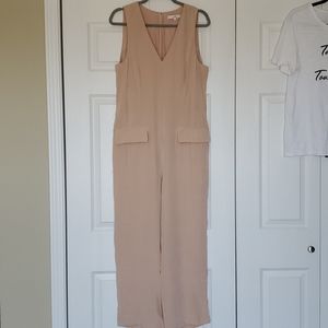 Tibi light pink silk jumpsuit size 8 euc